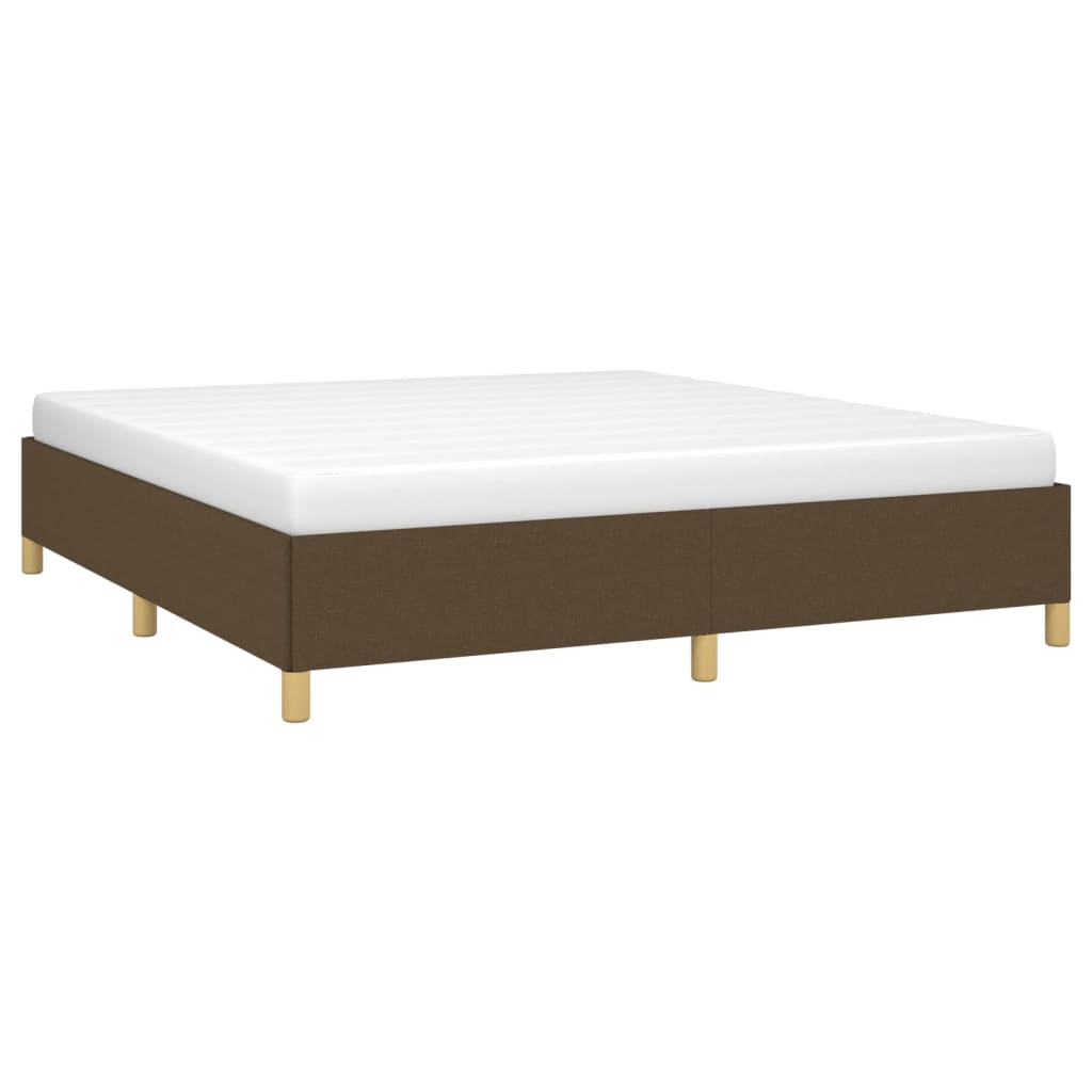 Struttura Letto a Rete a Molle Marrone Scuro 180x200 cm Tessuto