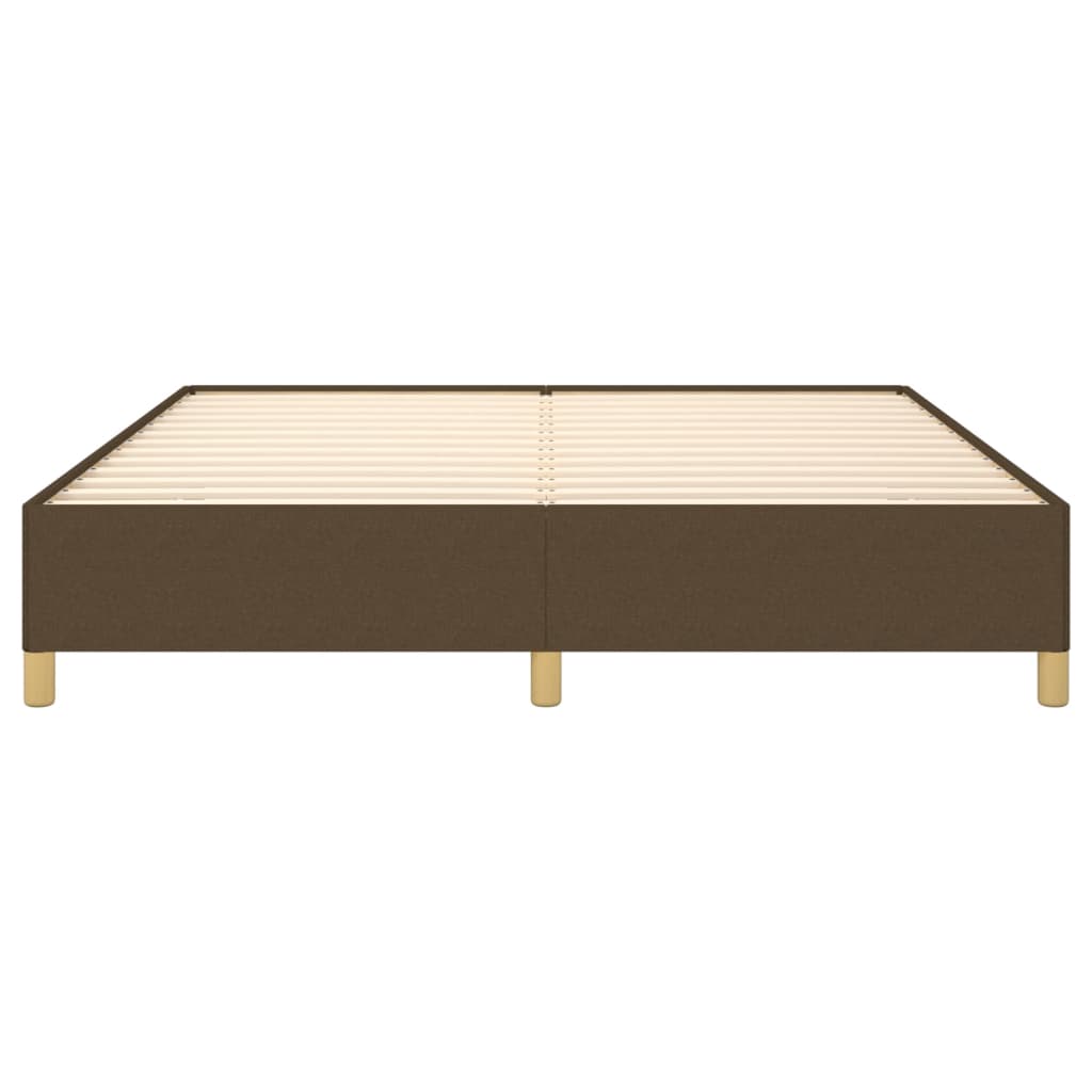 Struttura Letto a Rete a Molle Marrone Scuro 180x200 cm Tessuto