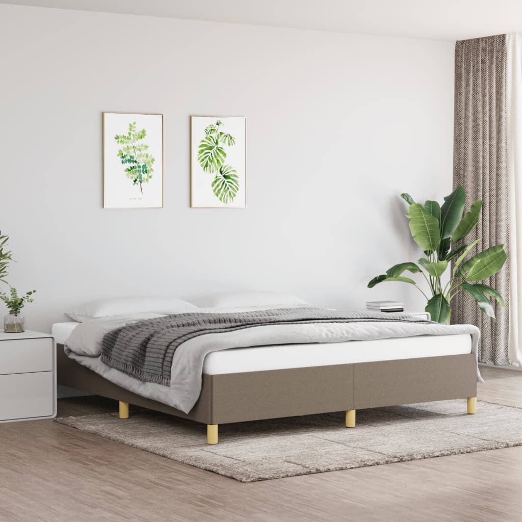 Struttura Letto a Rete a Molle Tortora 180x200 cm in Tessuto