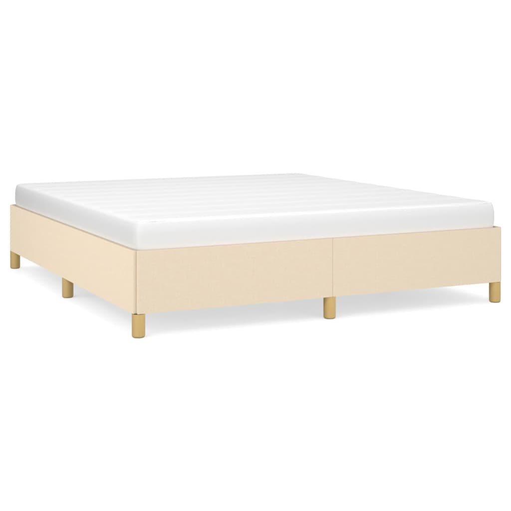 Struttura Letto a Rete a Molle Crema 180x200 cm in Tessuto