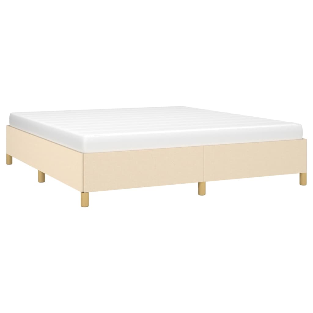 Struttura Letto a Rete a Molle Crema 180x200 cm in Tessuto