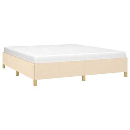 Struttura Letto a Rete a Molle Crema 180x200 cm in Tessuto