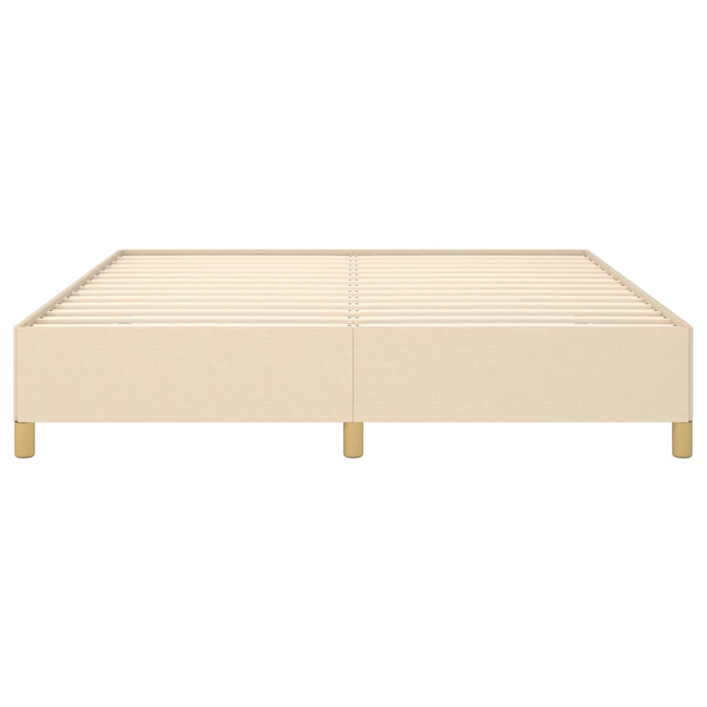 Struttura Letto a Rete a Molle Crema 180x200 cm in Tessuto