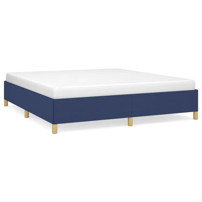 Struttura Letto a Rete a Molle Blu 180x200 cm in Tessuto