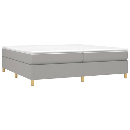 Struttura Letto a Rete a Molle Grigio Chiaro 200x200 cm Tessuto