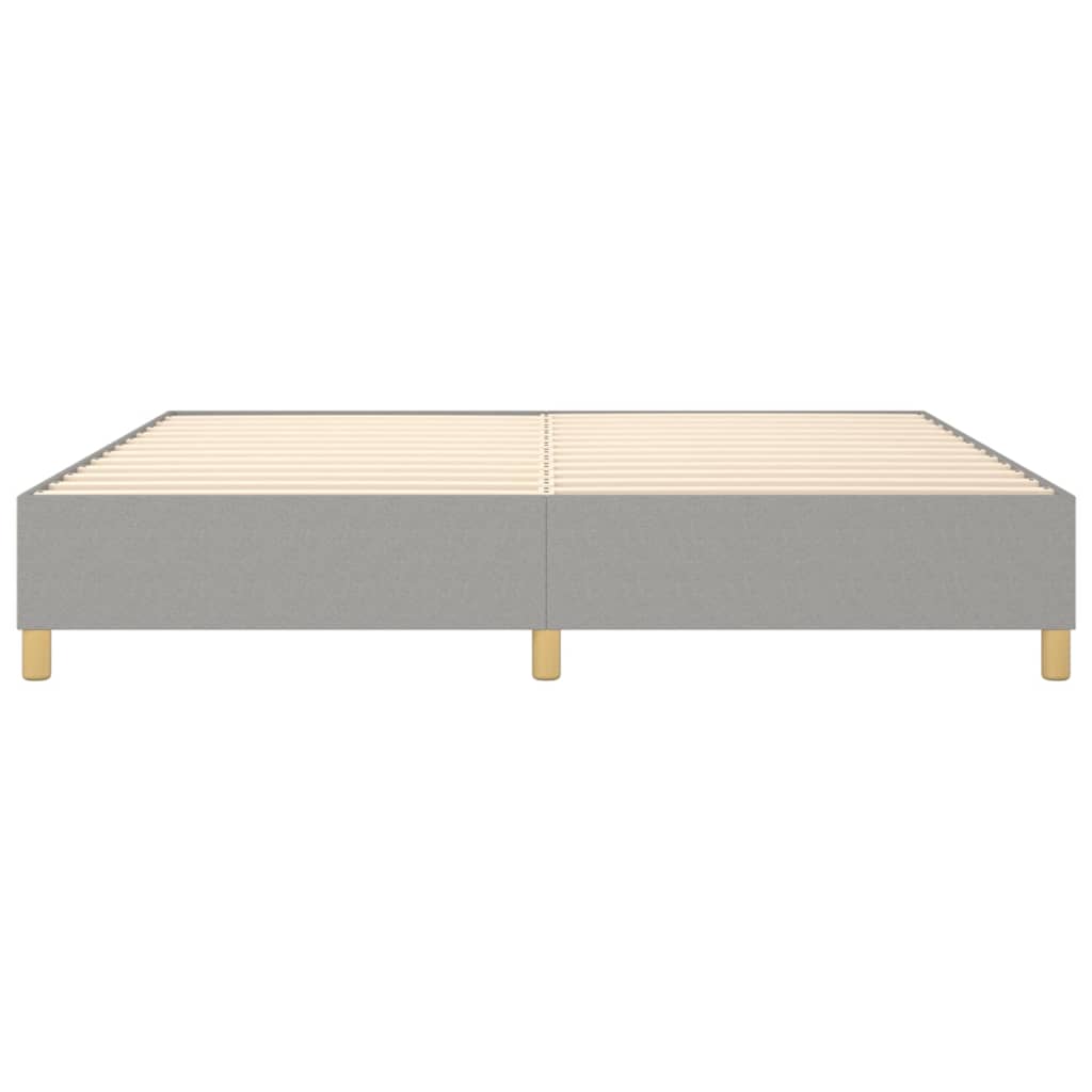 Struttura Letto a Rete a Molle Grigio Chiaro 200x200 cm Tessuto