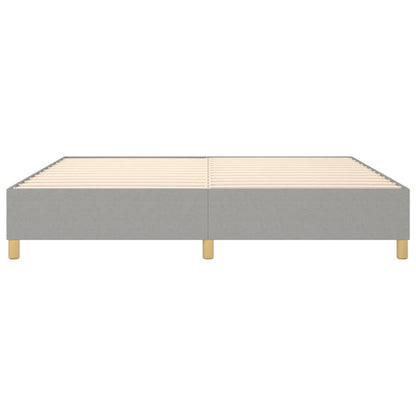Struttura Letto a Rete a Molle Grigio Chiaro 200x200 cm Tessuto