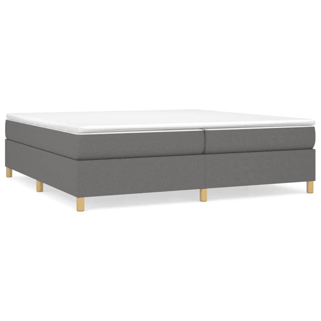 Struttura Letto a Rete a Molle Grigio Scuro 200x200 cm Tessuto