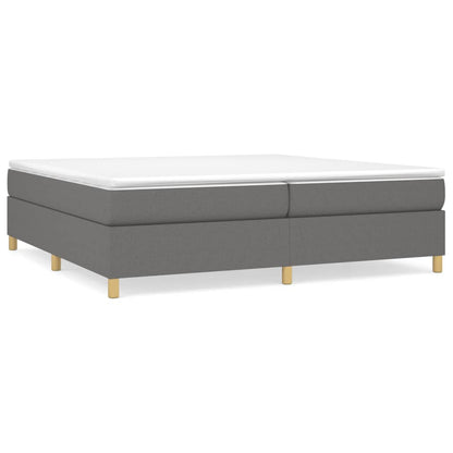 Struttura Letto a Rete a Molle Grigio Scuro 200x200 cm Tessuto