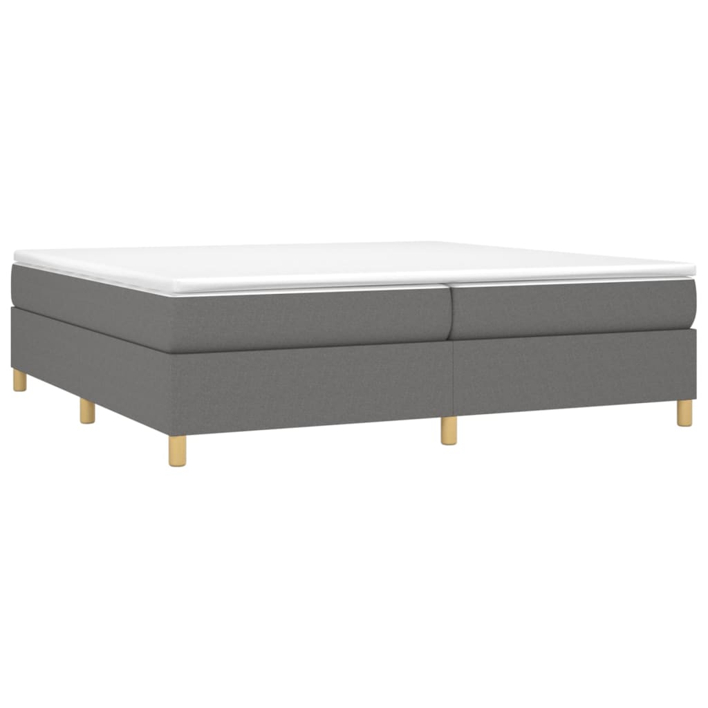 Struttura Letto a Rete a Molle Grigio Scuro 200x200 cm Tessuto