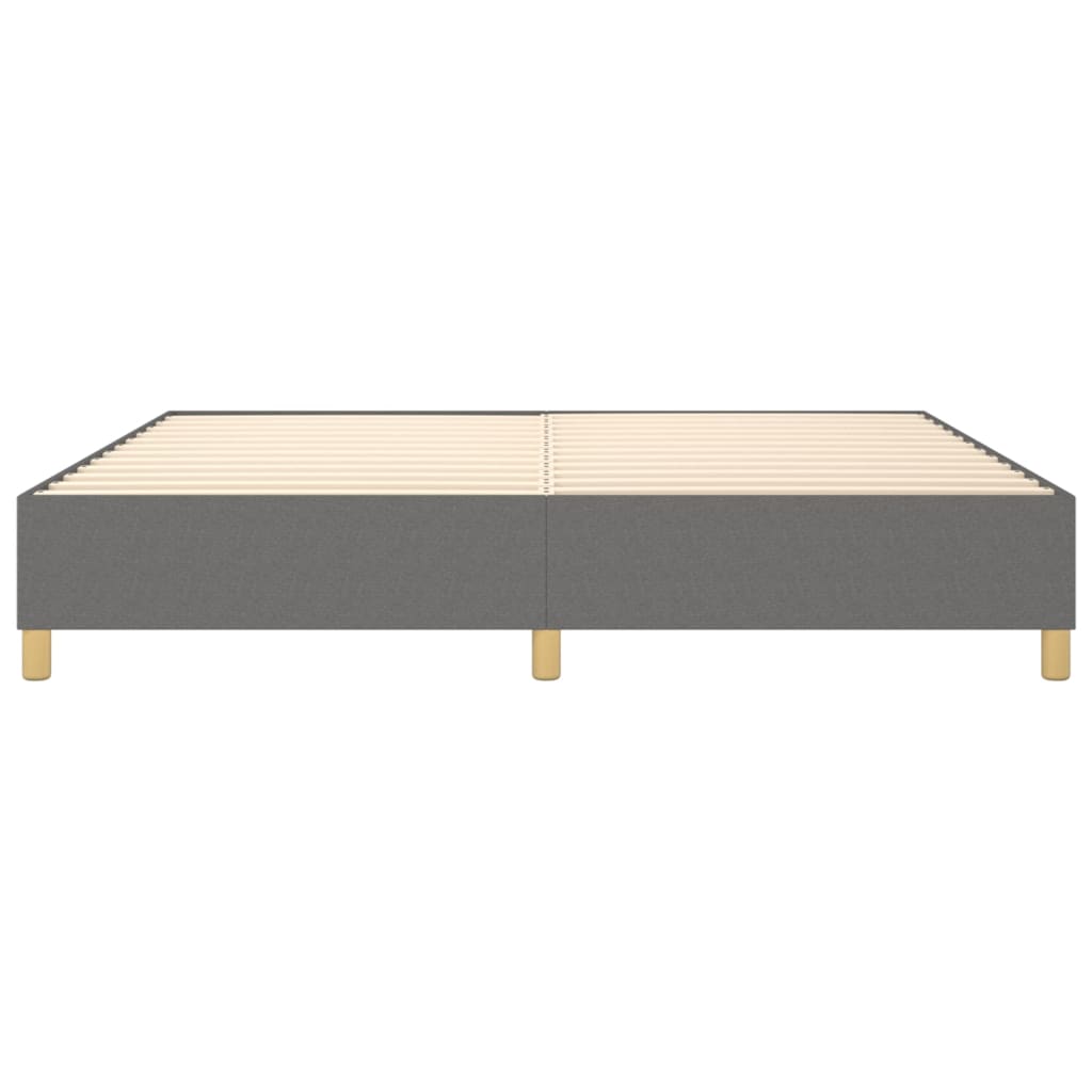 Struttura Letto a Rete a Molle Grigio Scuro 200x200 cm Tessuto