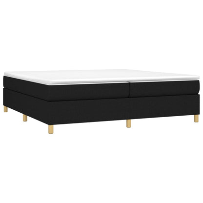 Struttura Letto a Rete a Molle Nero 200x200 cm in Tessuto