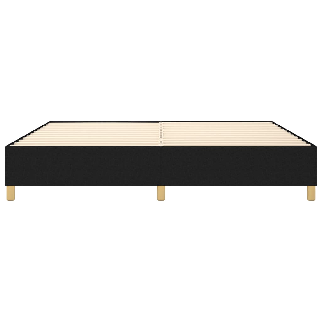 Struttura Letto a Rete a Molle Nero 200x200 cm in Tessuto