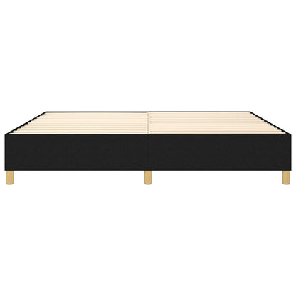Struttura Letto a Rete a Molle Nero 200x200 cm in Tessuto