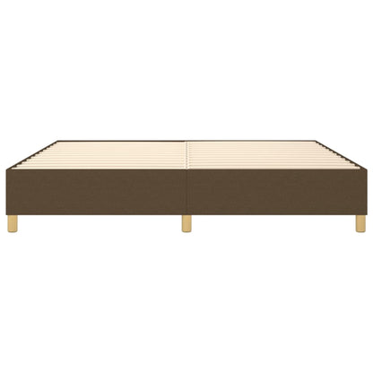 Struttura Letto a Rete a Molle Marrone Scuro 200x200 cm in Tessuto