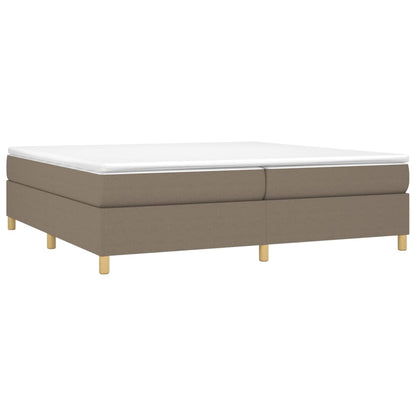 Struttura Letto a Rete a Molle Tortora 200x200 cm in Tessuto