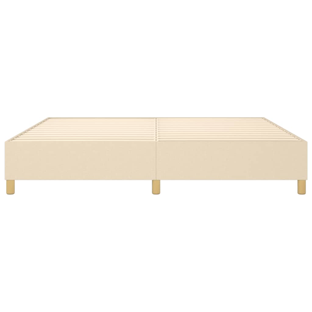 Struttura Letto a Rete a Molle Crema 200x200 cm in Tessuto