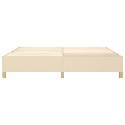 Struttura Letto a Rete a Molle Crema 200x200 cm in Tessuto