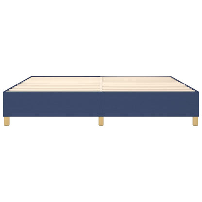Struttura Letto a Rete a Molle Blu 200x200 cm in Tessuto