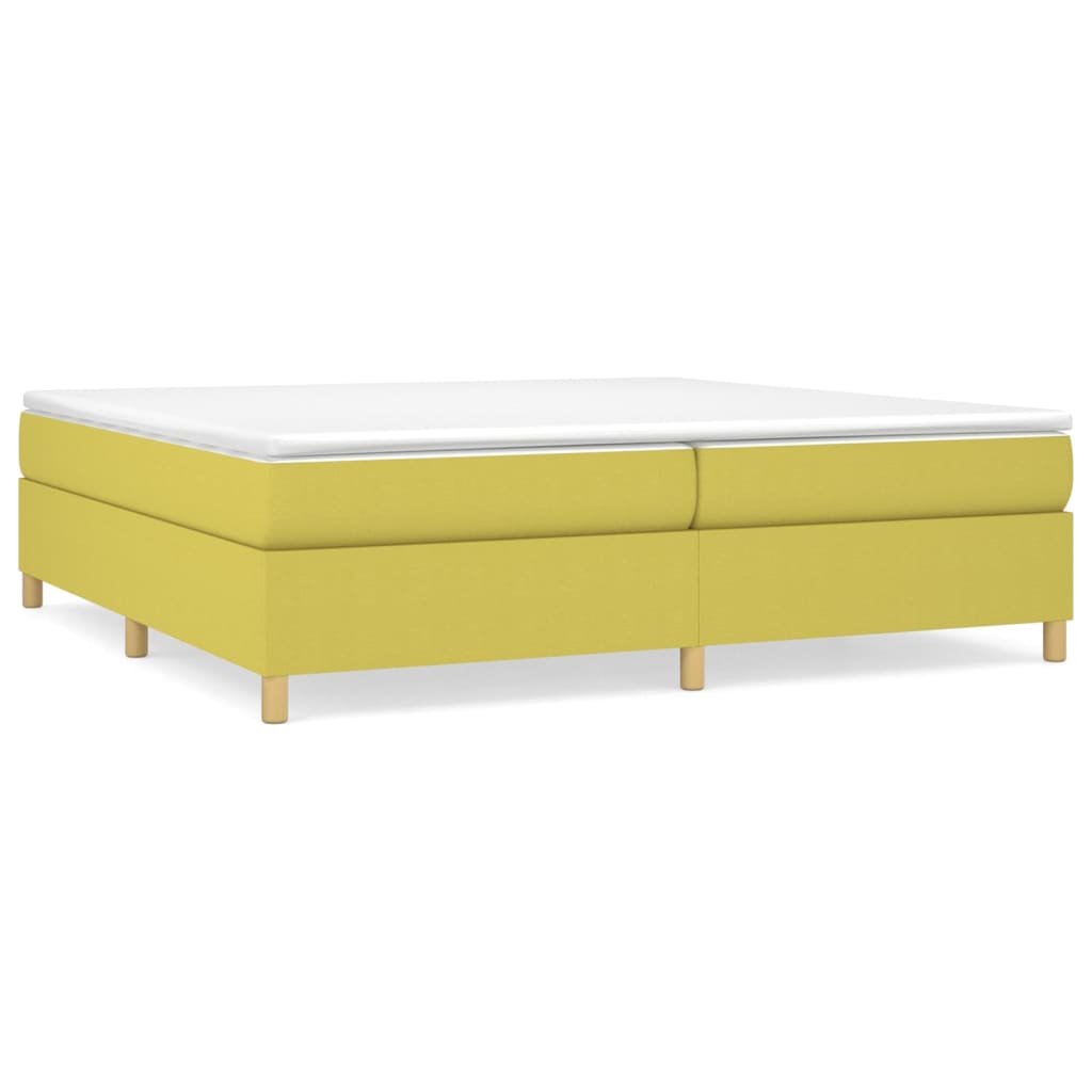Struttura Letto a Rete a Molle Verde 200x200 cm in Tessuto