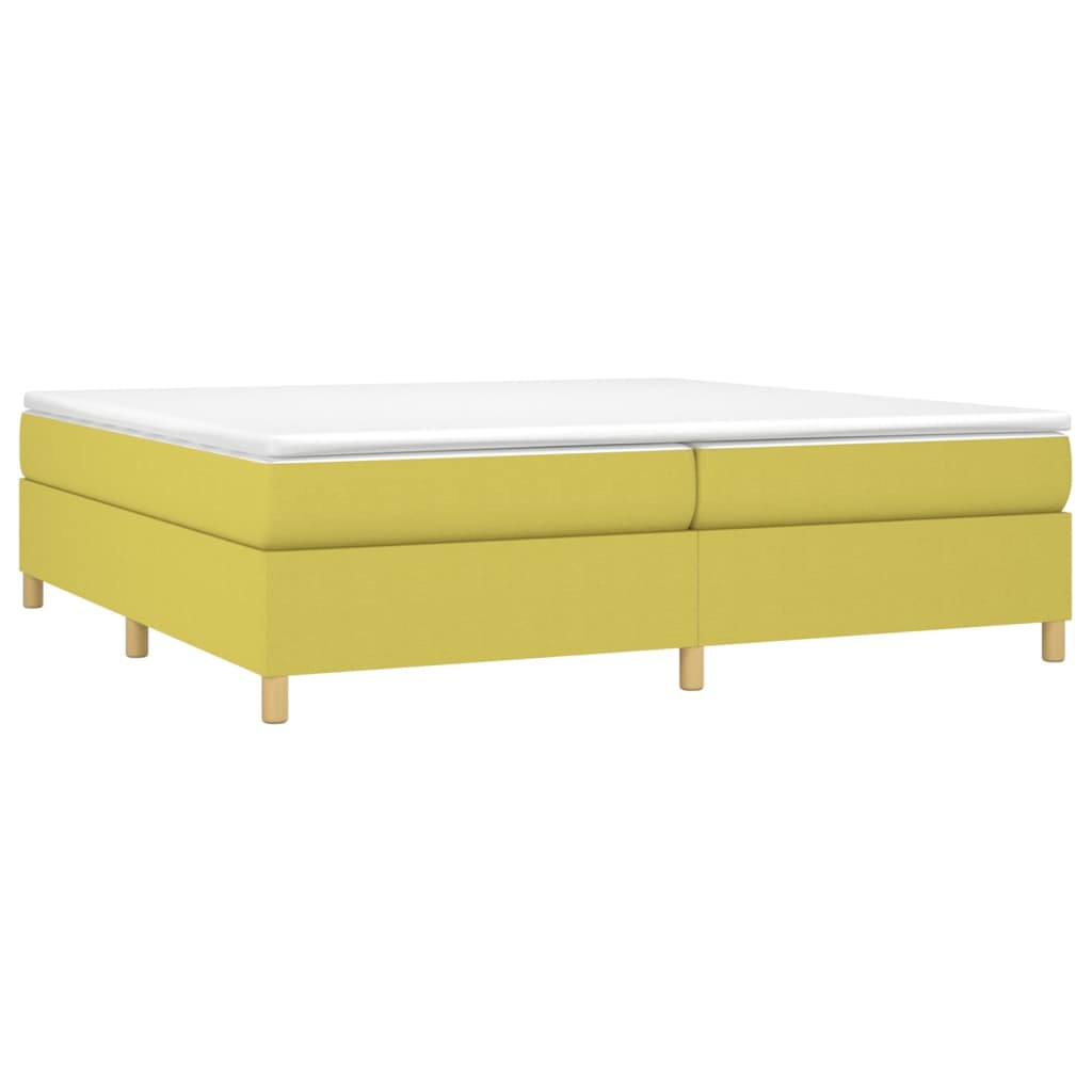 Struttura Letto a Rete a Molle Verde 200x200 cm in Tessuto