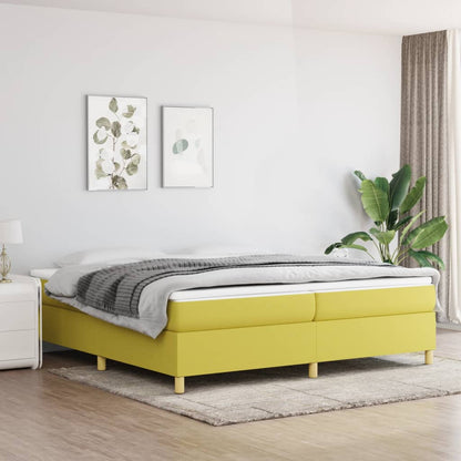 Struttura Letto a Rete a Molle Verde 200x200 cm in Tessuto