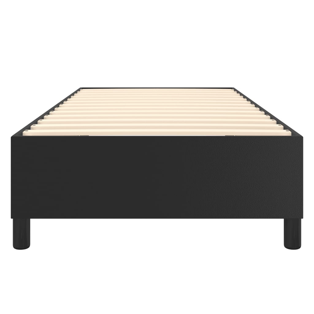 Struttura Letto a Rete a Molle Nero 80x200 cm in Similpelle