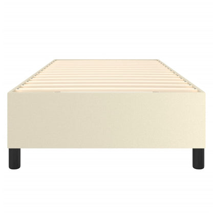 Struttura Letto a Rete a Molle Crema 80x200 cm in Similpelle