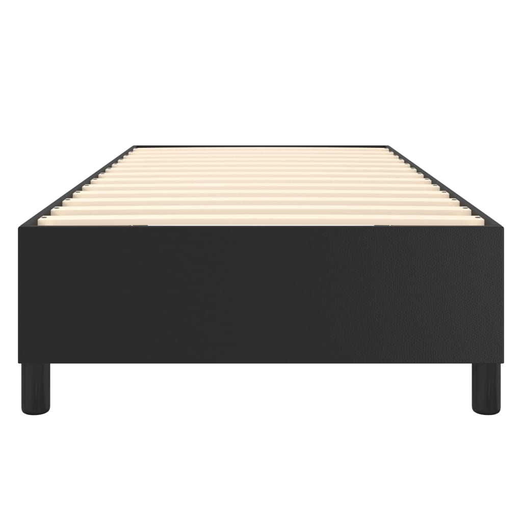 Struttura Letto a Rete a Molle Nero 90x190 cm in Similpelle