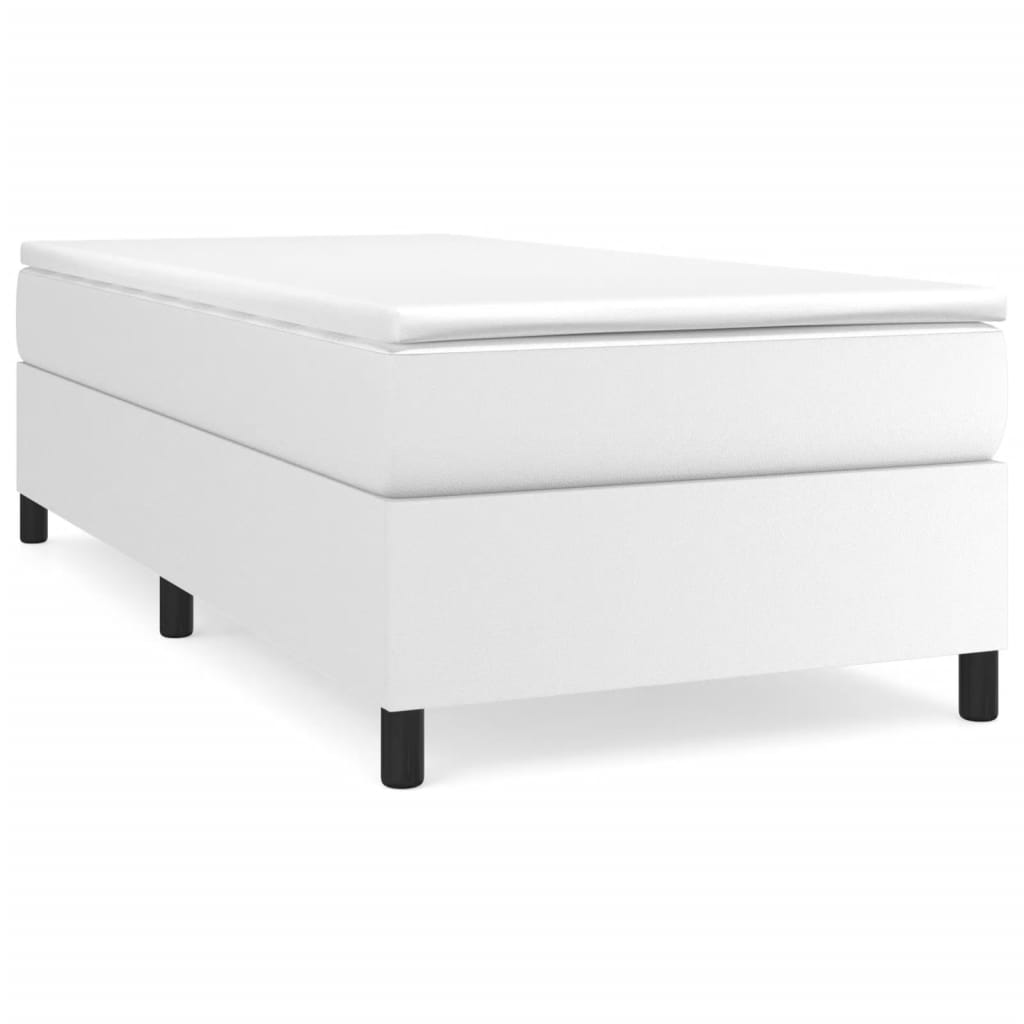 Struttura Letto a Rete a Molle Bianco 90x190 cm in Similpelle
