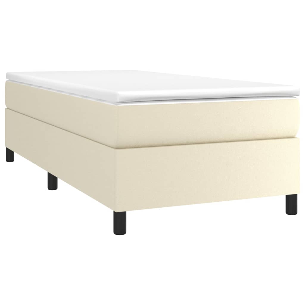 Struttura Letto a Rete a Molle Crema 90x190 cm in Similpelle
