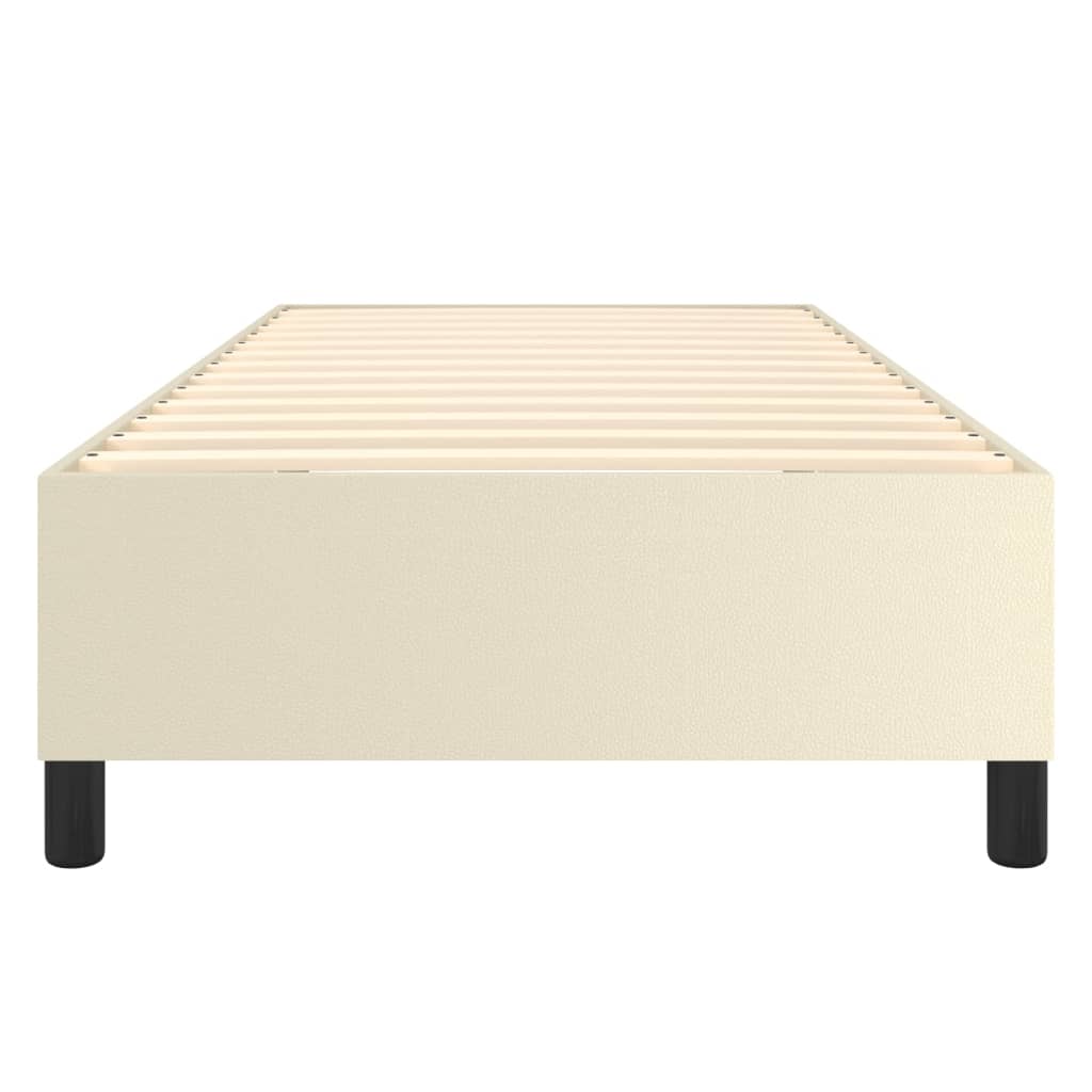 Struttura Letto a Rete a Molle Crema 90x190 cm in Similpelle