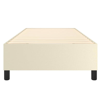 Struttura Letto a Rete a Molle Crema 90x190 cm in Similpelle