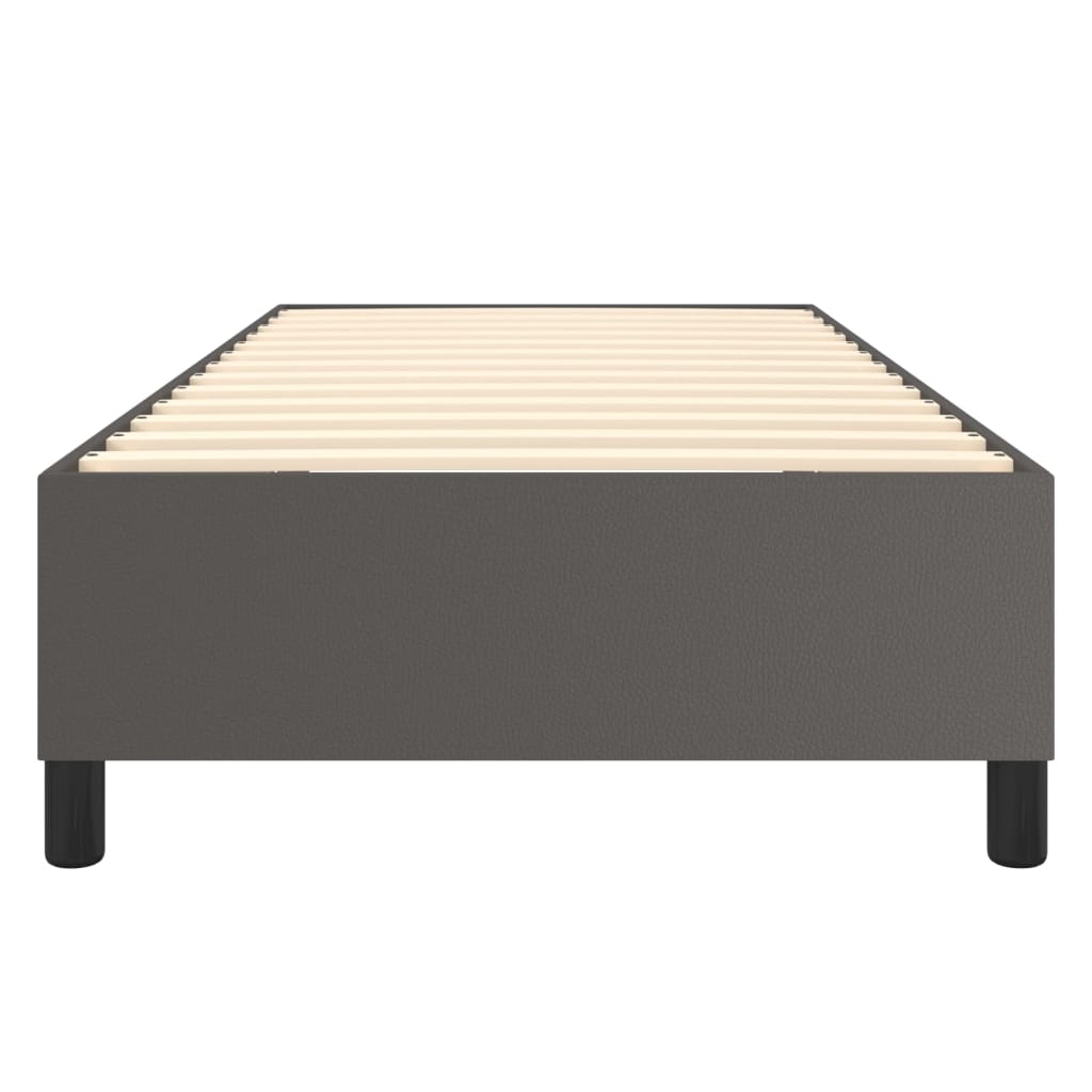 Struttura Letto a Rete a Molle Grigio 90x190 cm in Similpelle