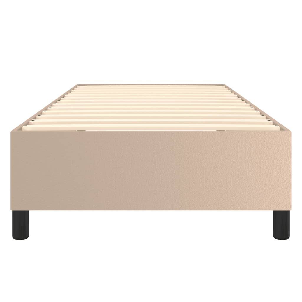 Struttura Letto a Rete a Molle Cappuccino 90x190 cm in Similpelle
