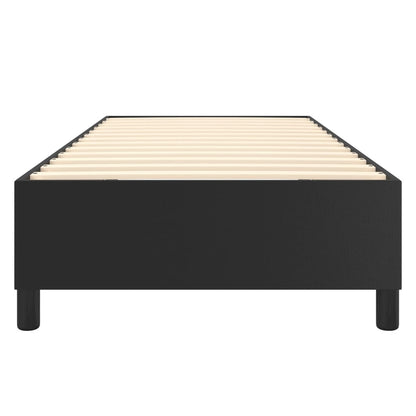 Struttura Letto a Rete a Molle Nero 90x200 cm in Similpelle