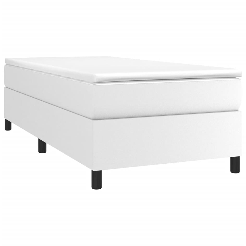 Struttura Letto a Rete a Molle Bianco 90x200 cm in Similpelle