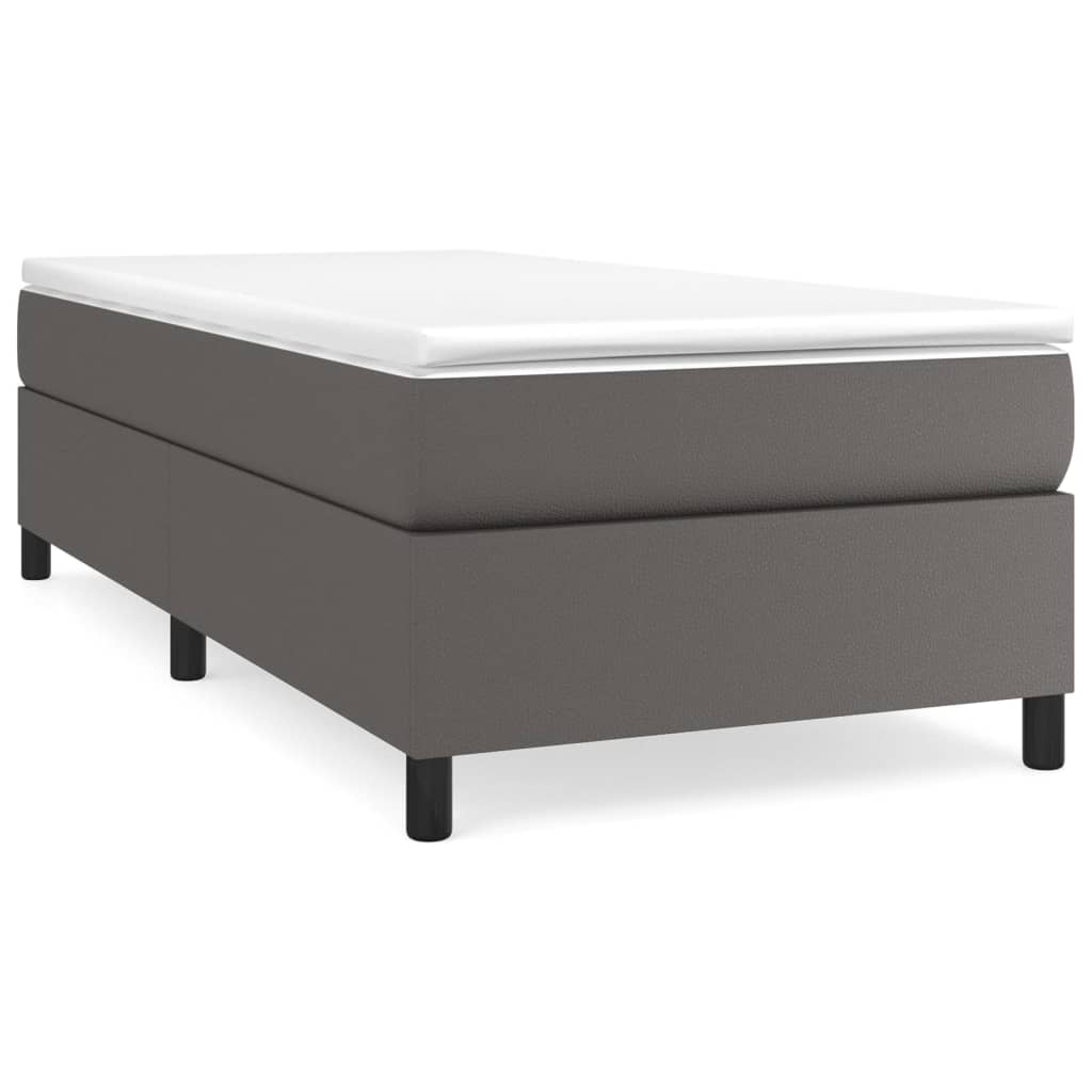 Struttura Letto a Rete a Molle Grigio 90x200 cm in Similpelle
