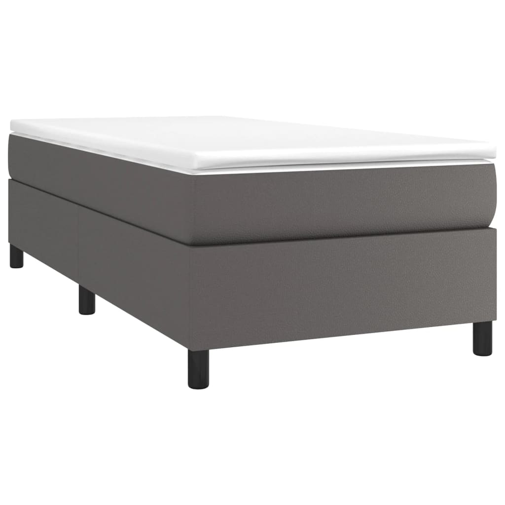 Struttura Letto a Rete a Molle Grigio 90x200 cm in Similpelle