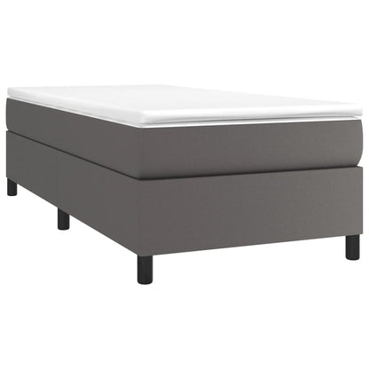 Struttura Letto a Rete a Molle Grigio 90x200 cm in Similpelle