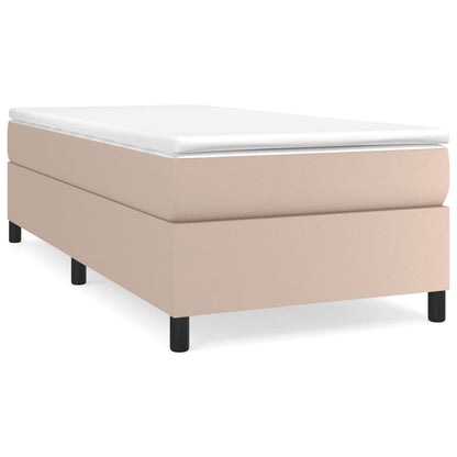 Struttura Letto a Rete a Molle Cappuccino 90x200 cm in Similpelle