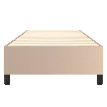 Struttura Letto a Rete a Molle Cappuccino 90x200 cm in Similpelle