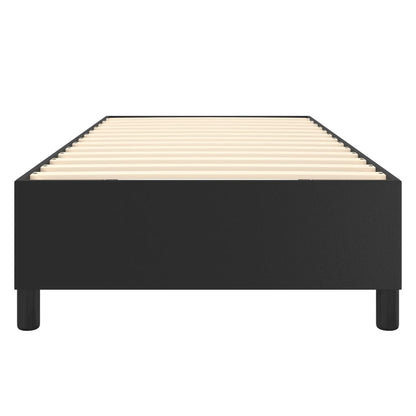 Struttura Letto a Rete a Molle Nero 100x200 cm in Similpelle