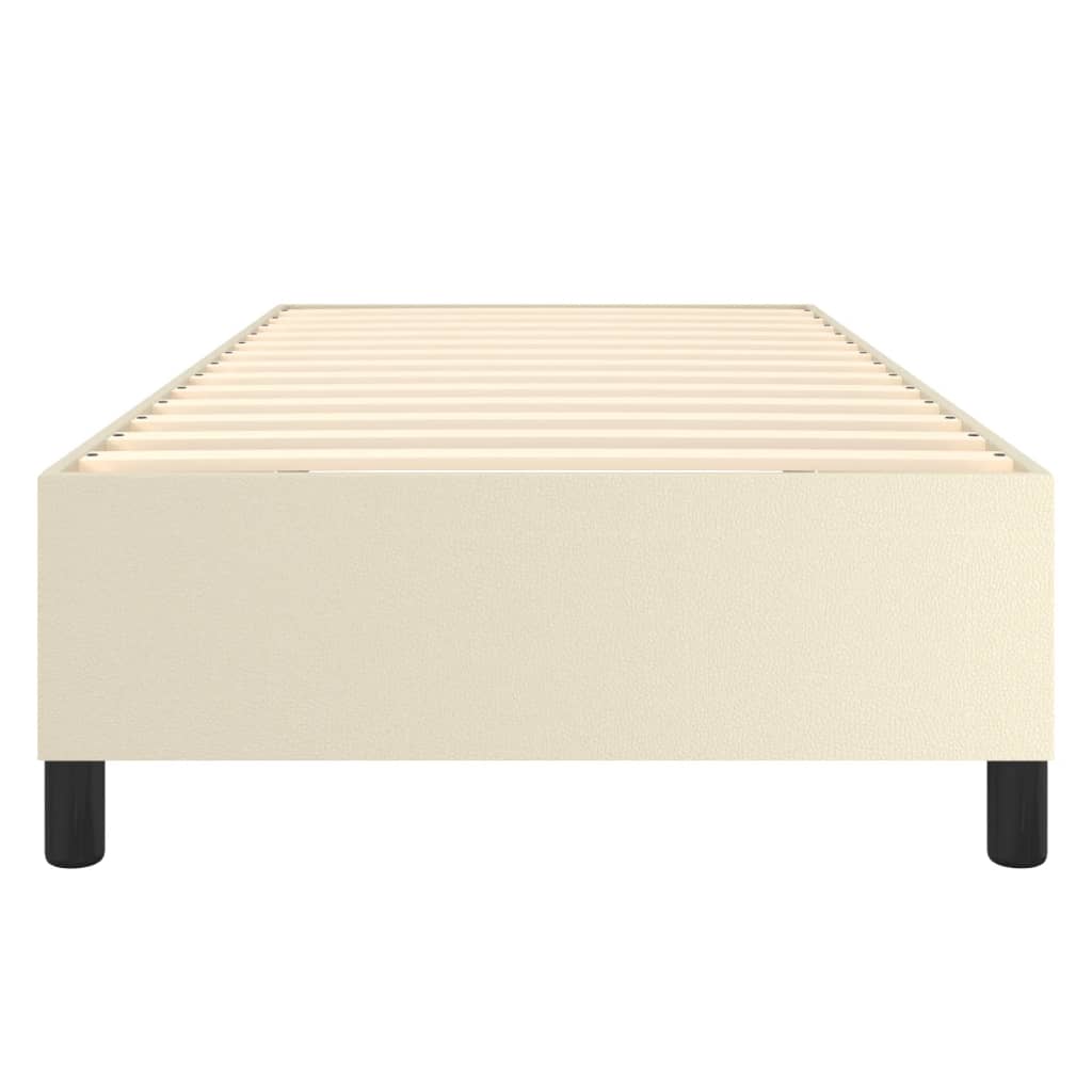 Struttura Letto a Rete a Molle Crema 100x200 cm in Similpelle