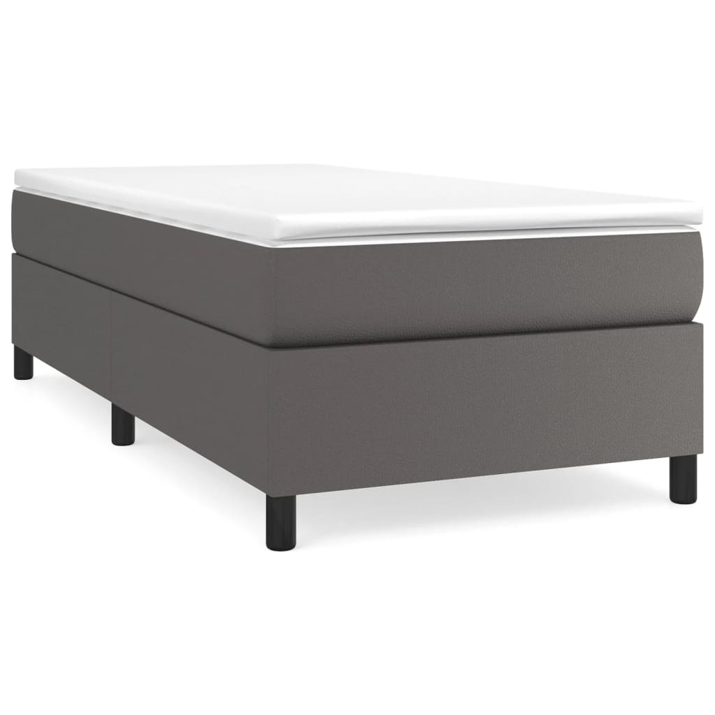 Struttura Letto a Rete a Molle Grigio 100x200 cm in Similpelle