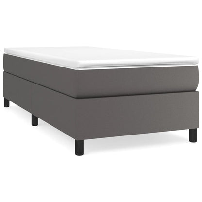 Struttura Letto a Rete a Molle Grigio 100x200 cm in Similpelle