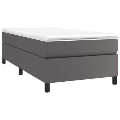 Struttura Letto a Rete a Molle Grigio 100x200 cm in Similpelle