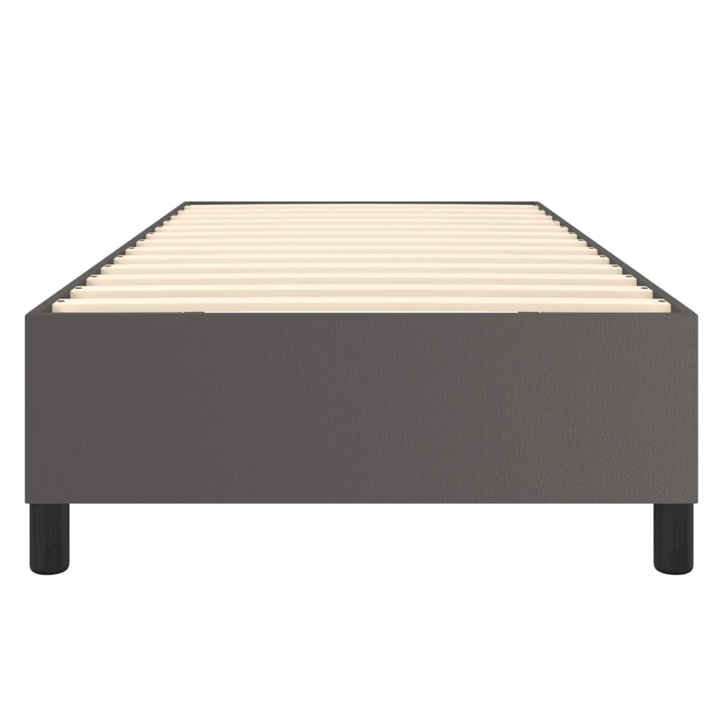 Struttura Letto a Rete a Molle Grigio 100x200 cm in Similpelle
