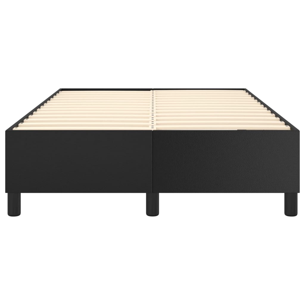 Struttura Letto a Rete a Molle Nero 120x200 cm in Similpelle