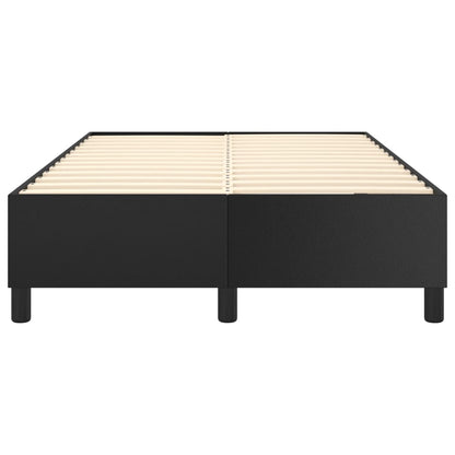 Struttura Letto a Rete a Molle Nero 120x200 cm in Similpelle